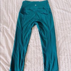 lulu lemon teal leggings